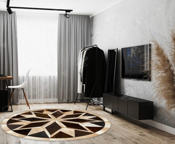 COW HIDE RUG - Handcrafted Cowhide Rug for Decor by Hideorzo