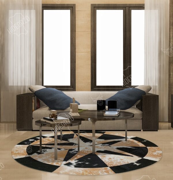 Star Pattern Cowhide Rug - Cowhide Rug for Decor by Hideorzo