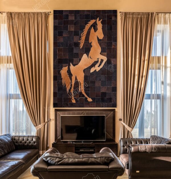 Handcrafted Cowhide Wall Decor by Hideorzo