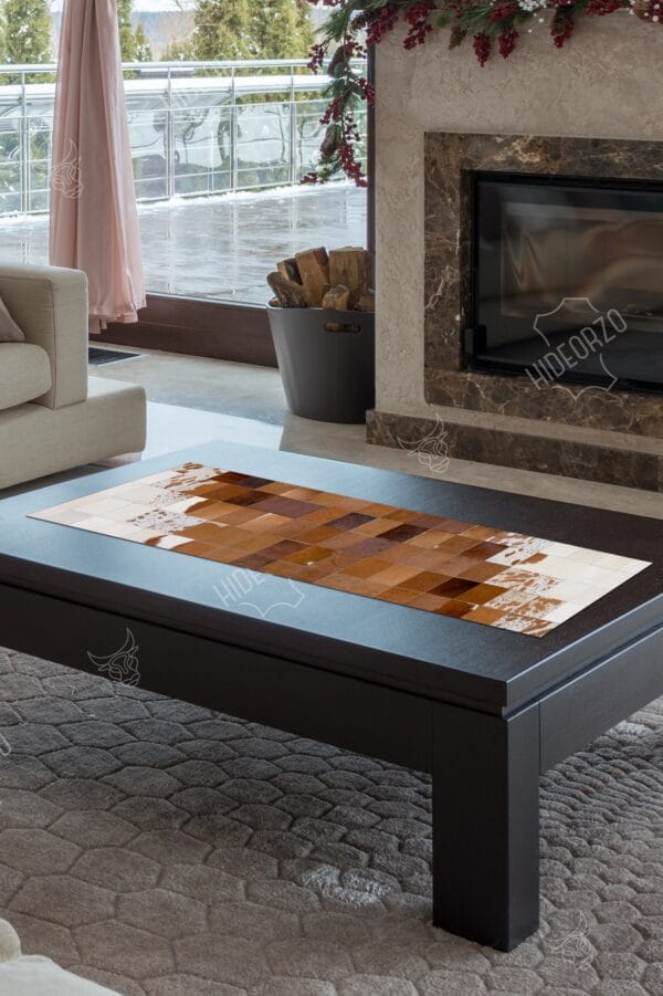 Handcrafted Cowhide Table Runner for Decor by Hideorzo