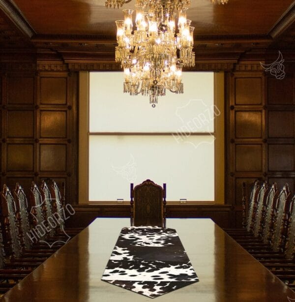 Handcrafted Cowhide Table Runner for Decor by HIdeorzo