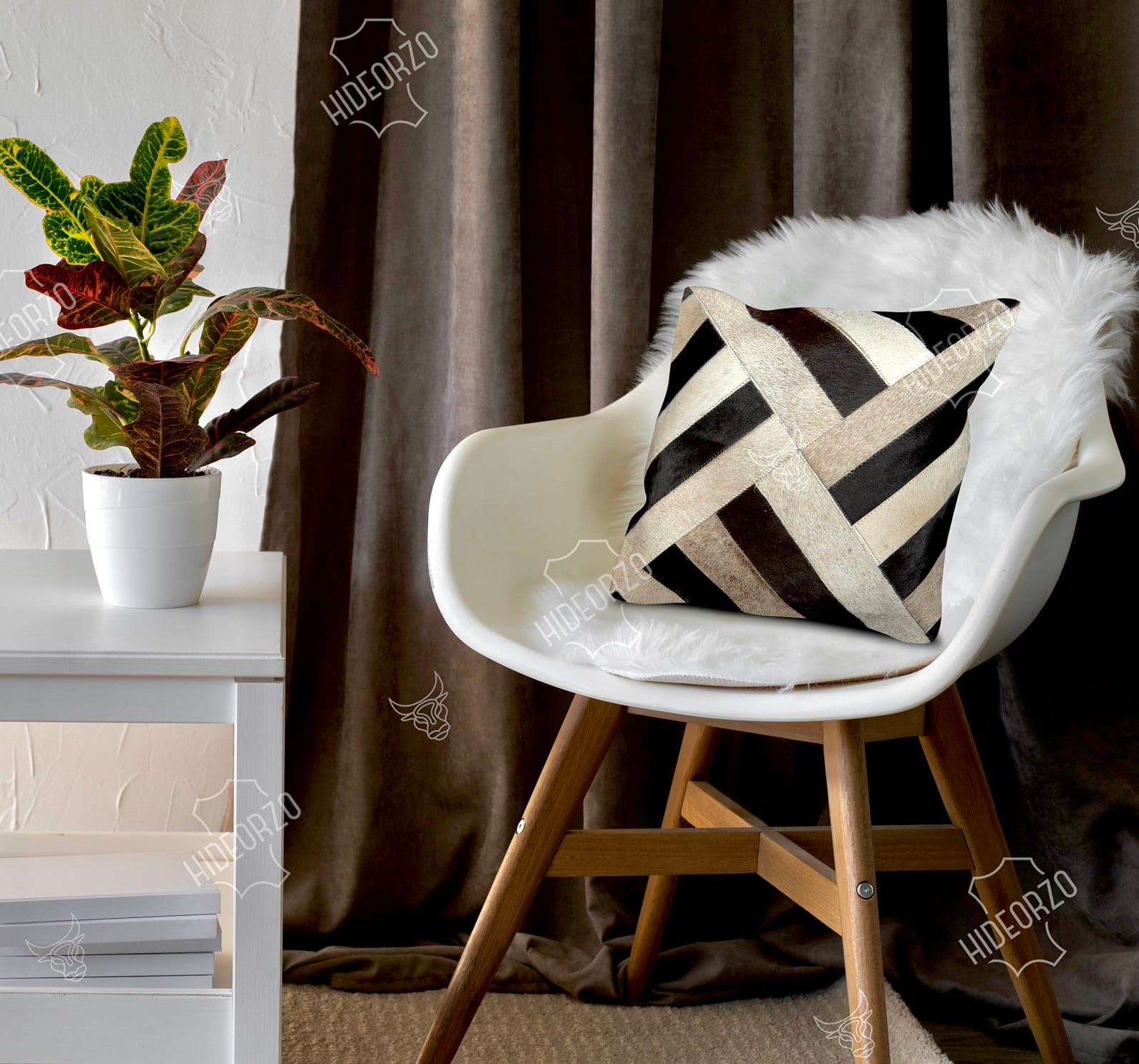 Cowhide Cushion Cover by Hideorzo